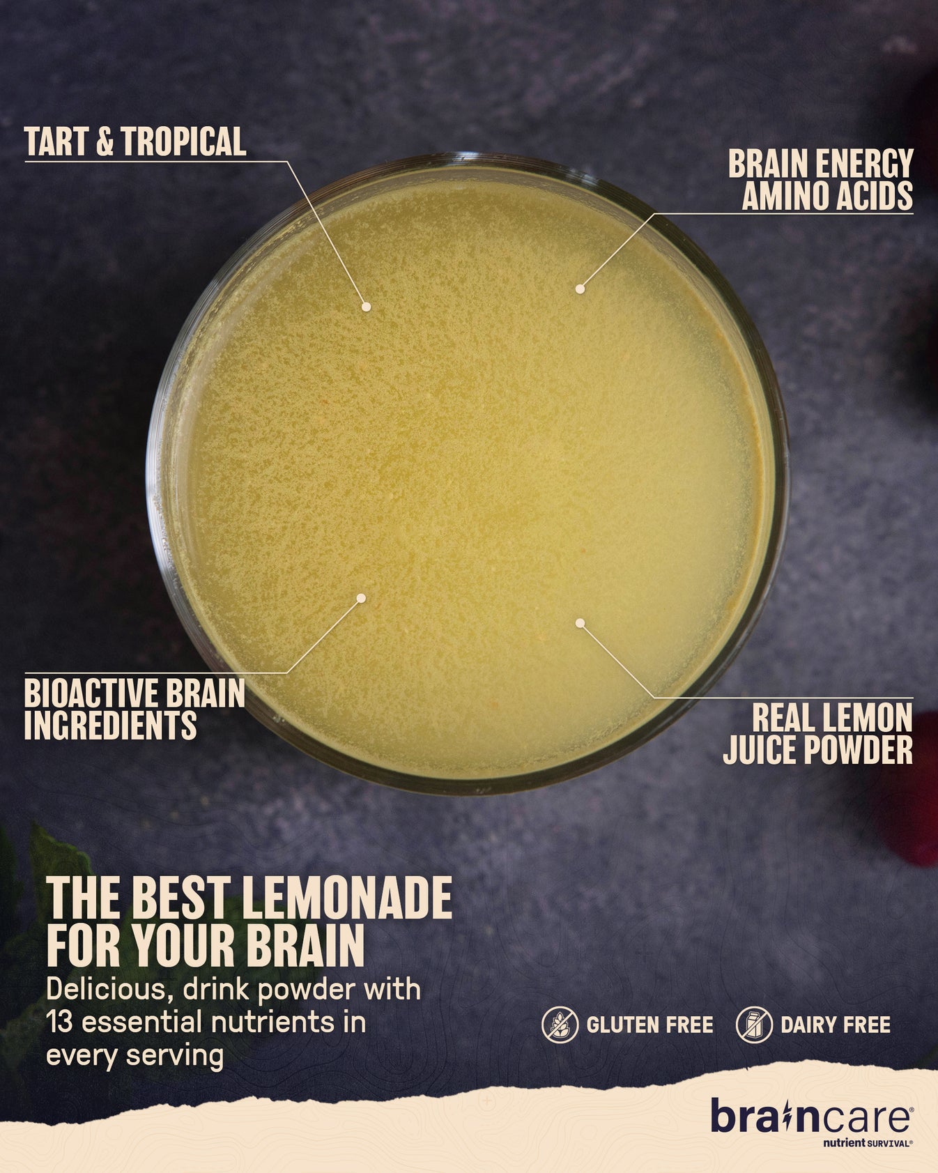 BrainCare® Brain Drink™ - Tropical Lemonade