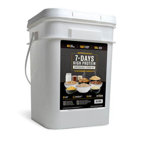 7 Day High Protein Emergency Food Bucket – lifestyle photo
