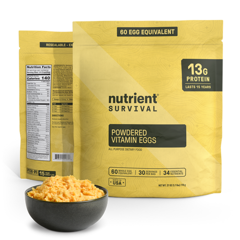 Powdered Vitamin Eggs Pantry Pack – storage shelf life