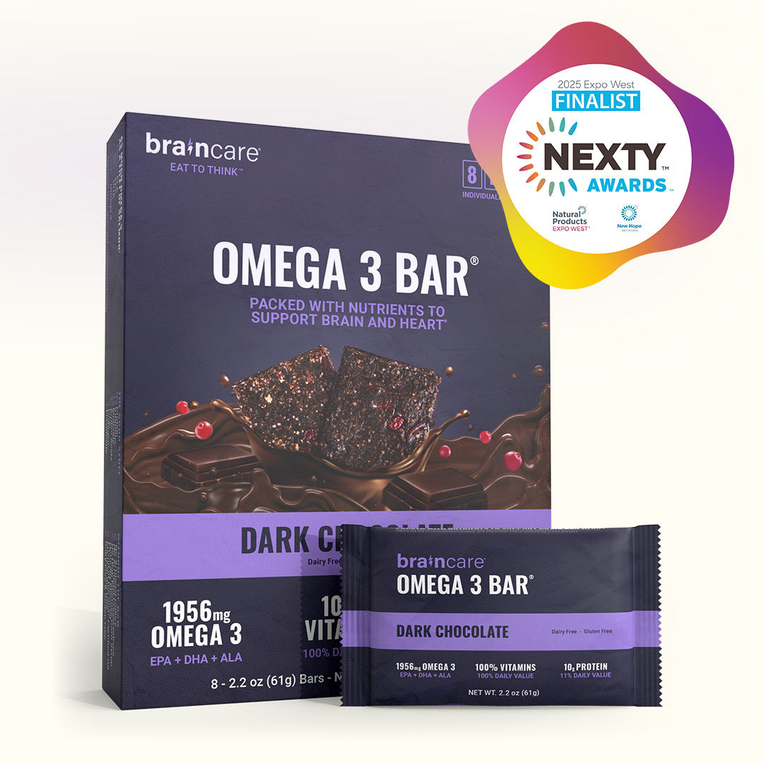 BrainCare Omega 3 Bars Named NEXTY Awards Finalist at Expo West 2025