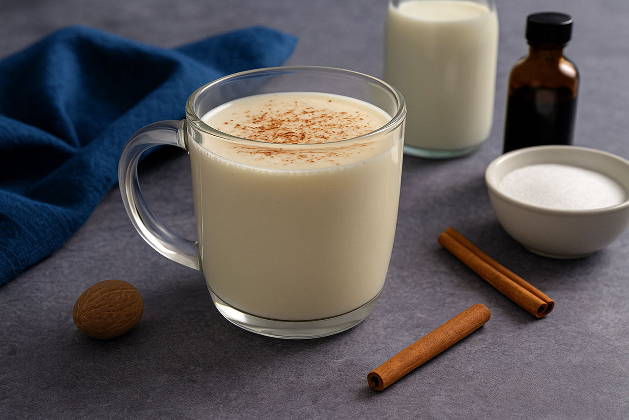 Linda's eggnog, made from the pantry all year