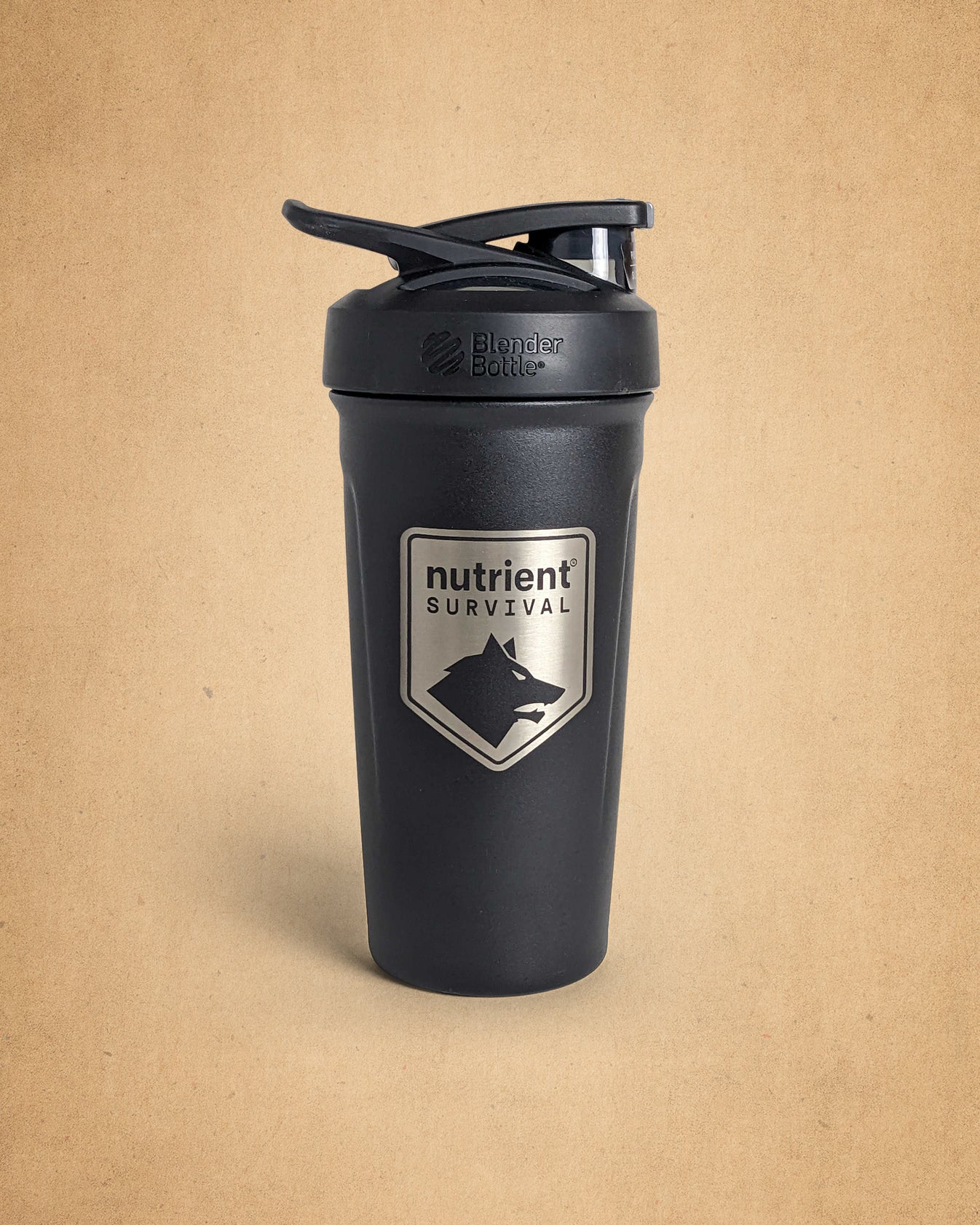 Nutrient Survival 24oz Blender Bottle Stainless Steel