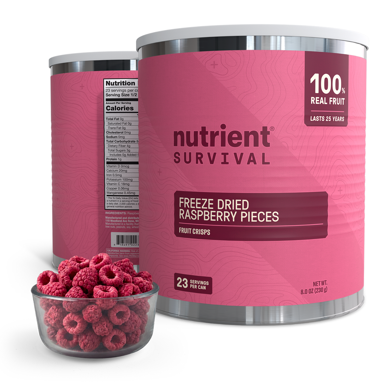 Freeze Dried Raspberry Pieces #10 Can