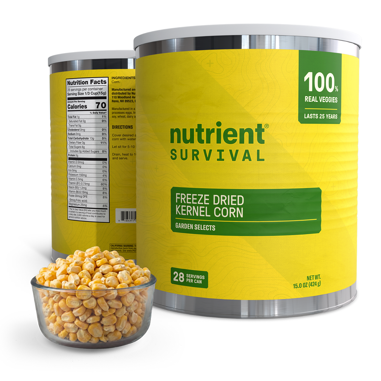 Freeze Dried Kernel Corn #10 Can