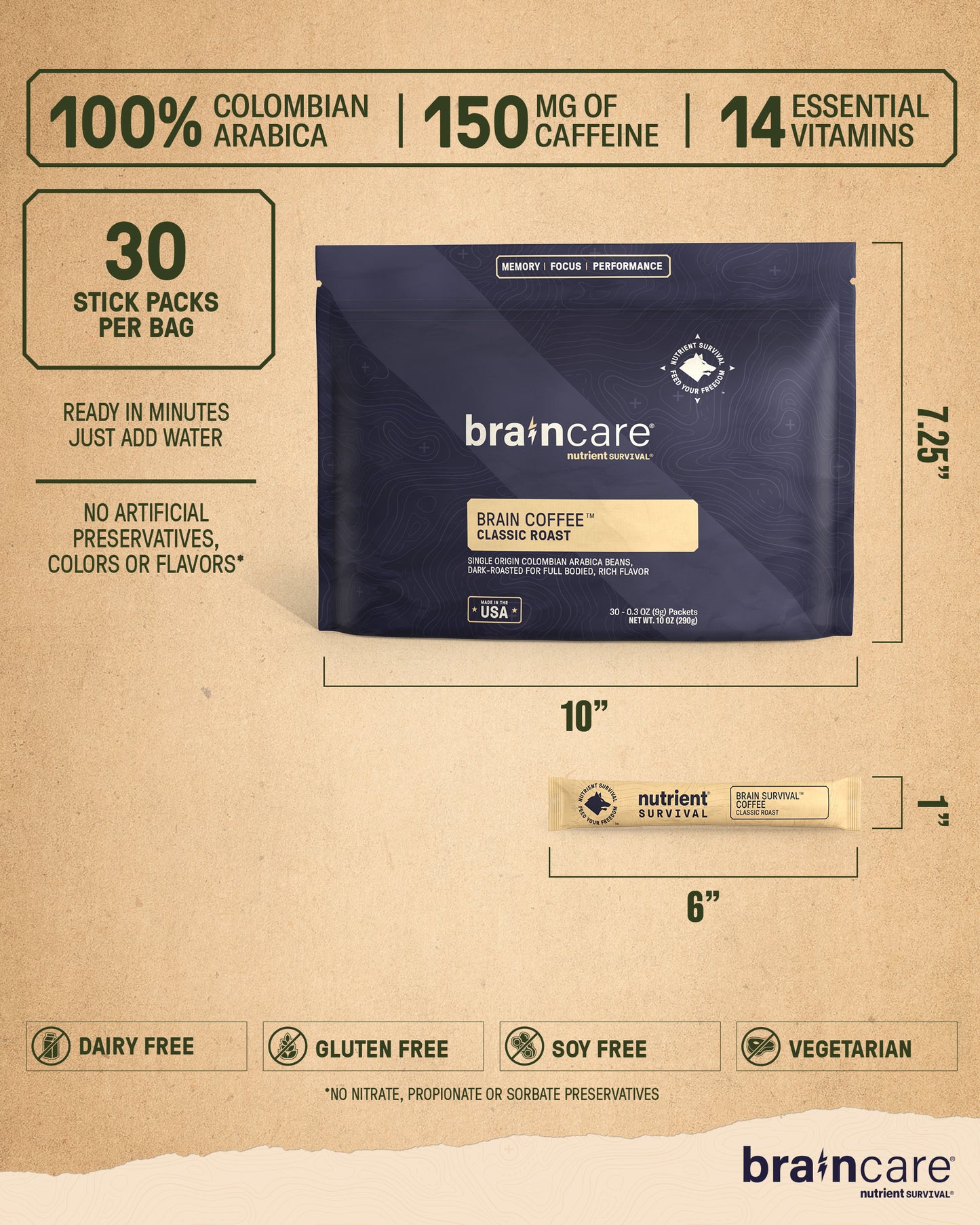 BrainCare® Brain Coffee™ - Classic Roast