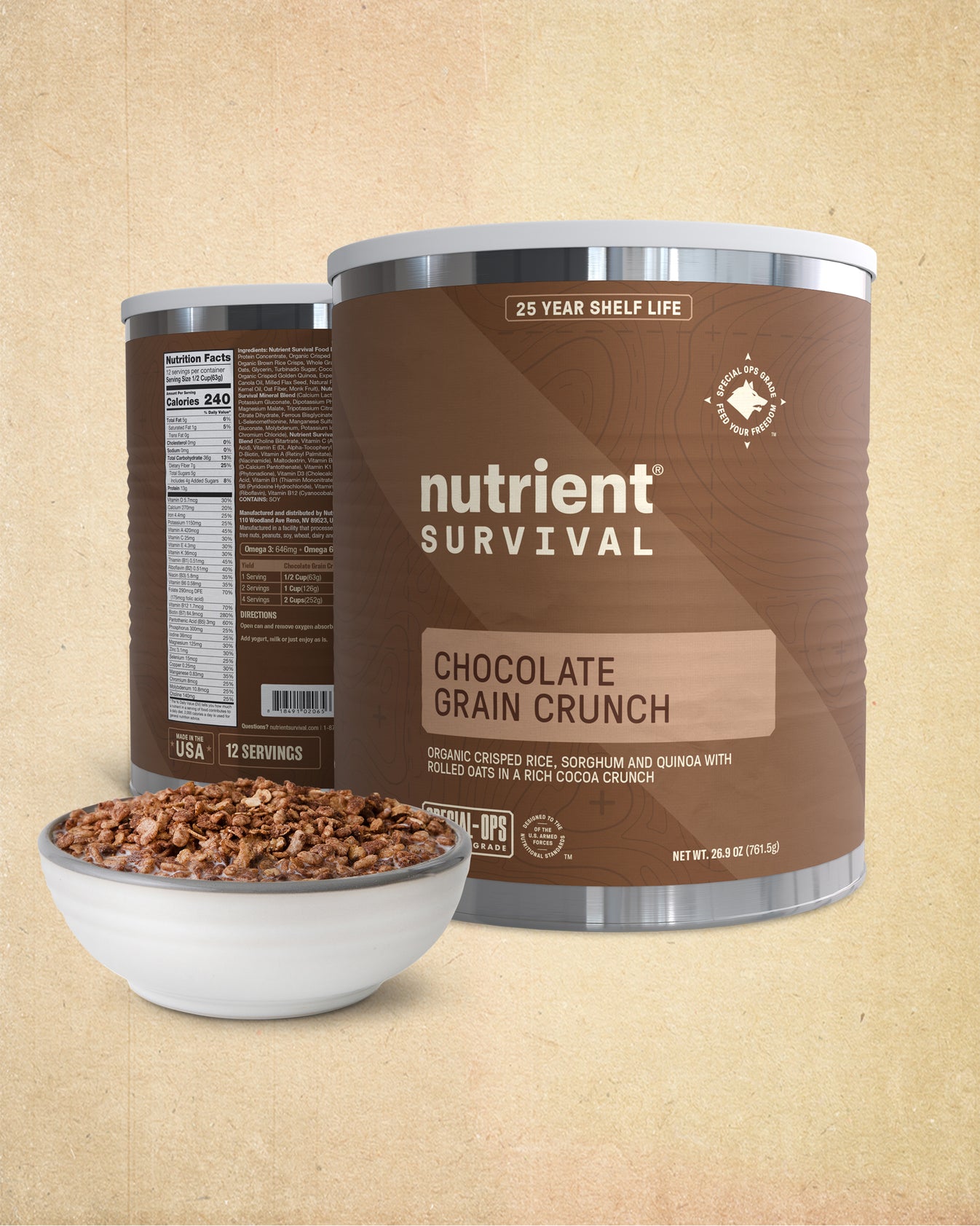 Chocolate Grain Crunch #10 Can