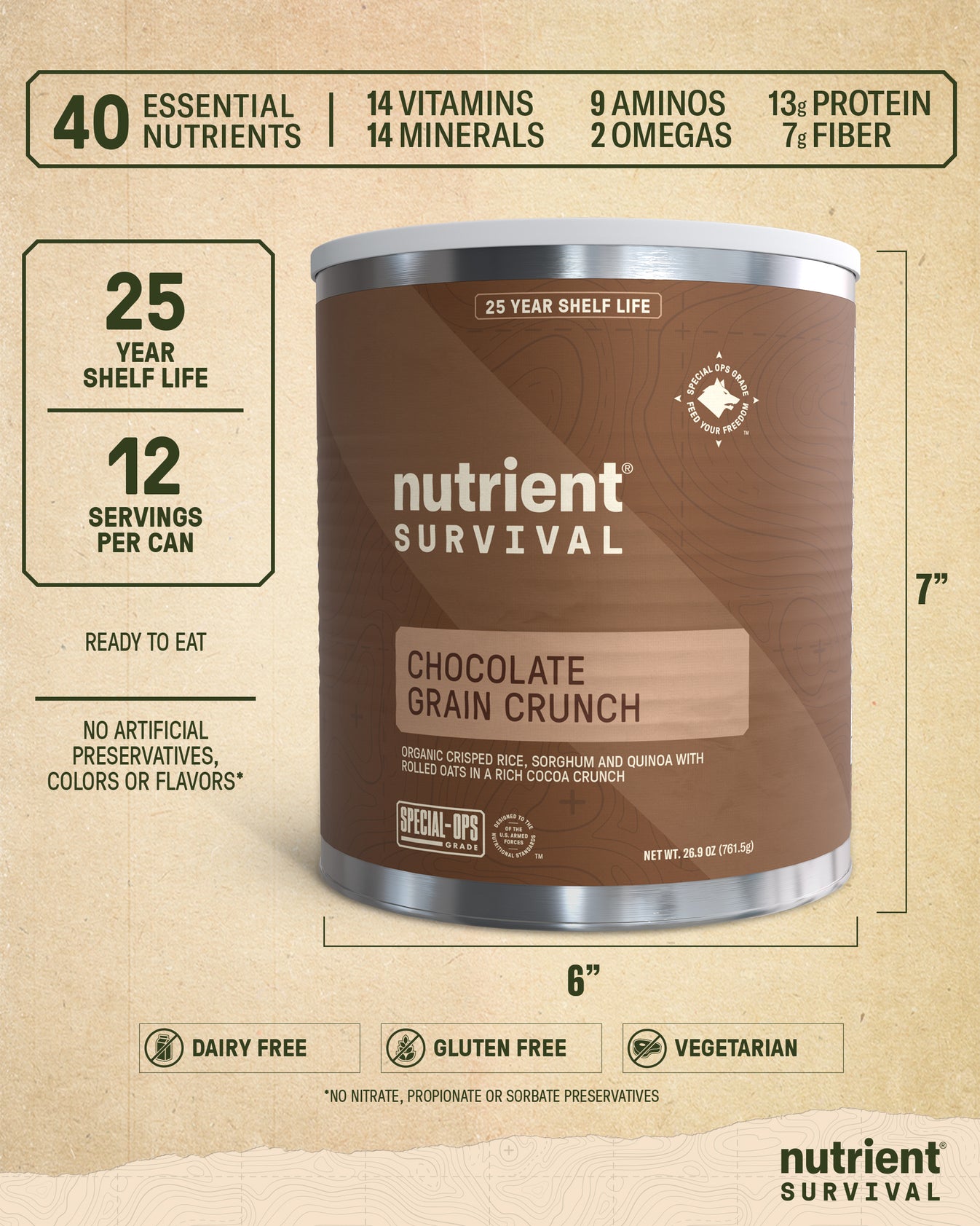 Chocolate Grain Crunch 6 Cans