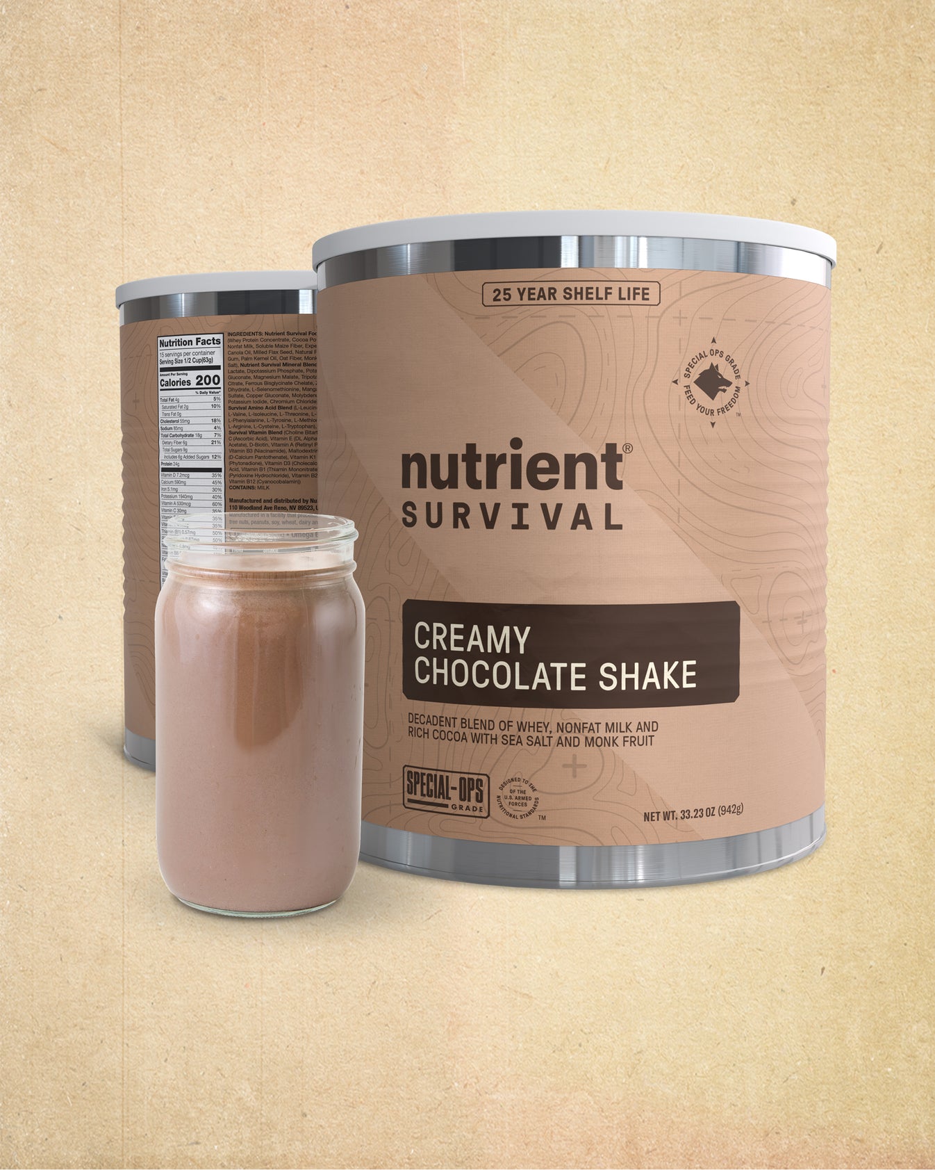 Nutrient Survival Creamy Chocolate Shake in #10 Can