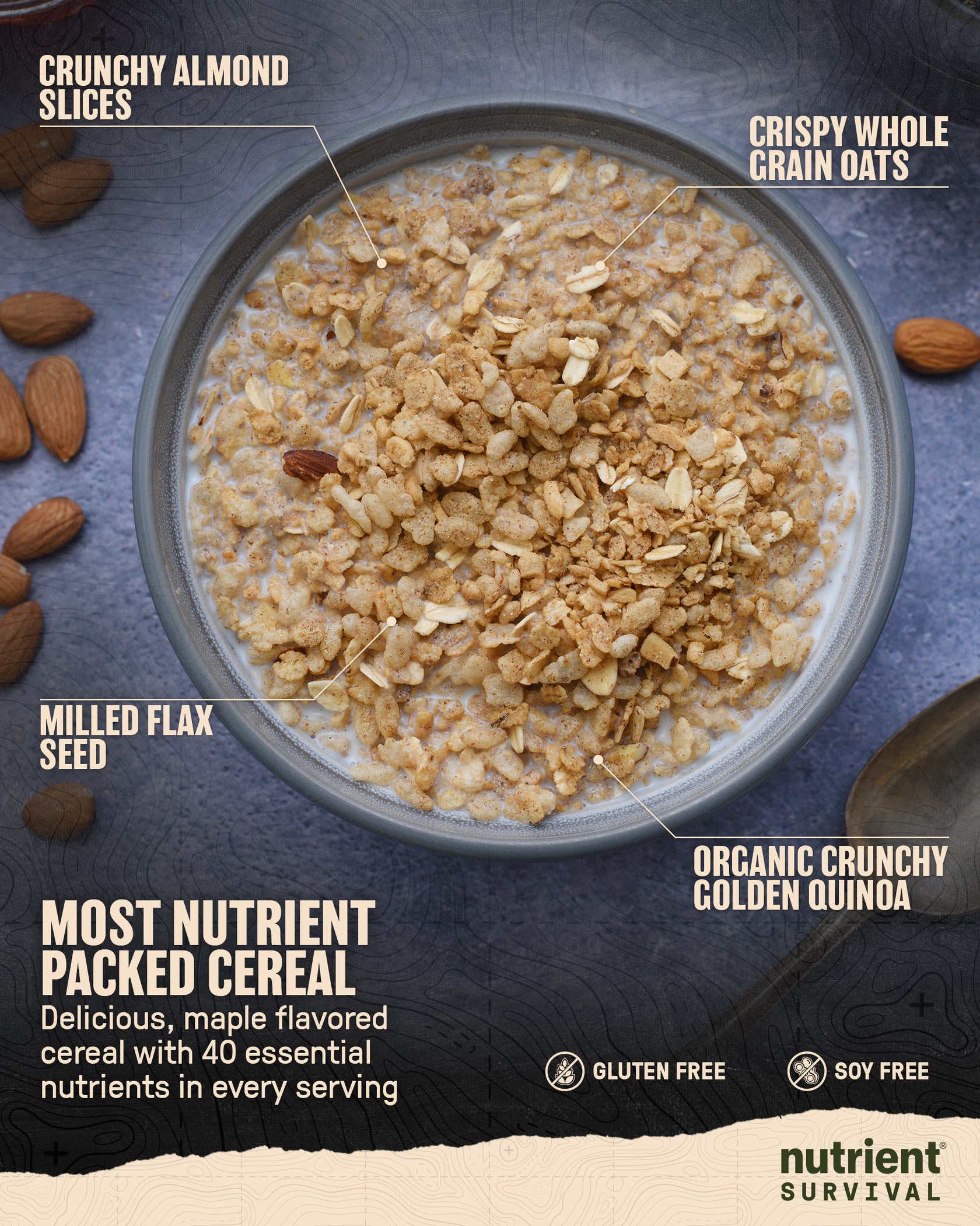 Maple Almond Grain Crunch #10 Can – Nutrient Survival