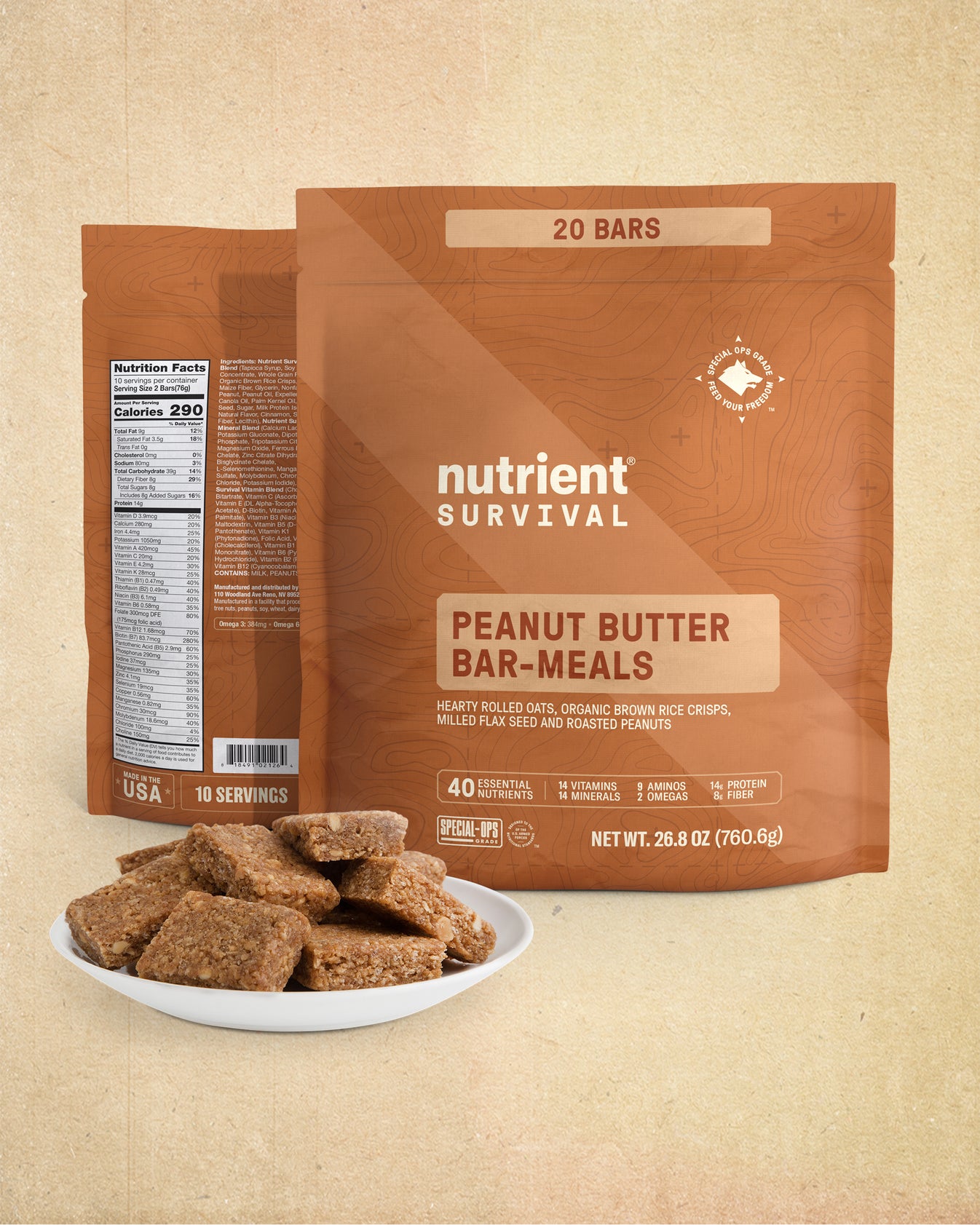 Peanut Butter Bar-Meals Pantry Pack