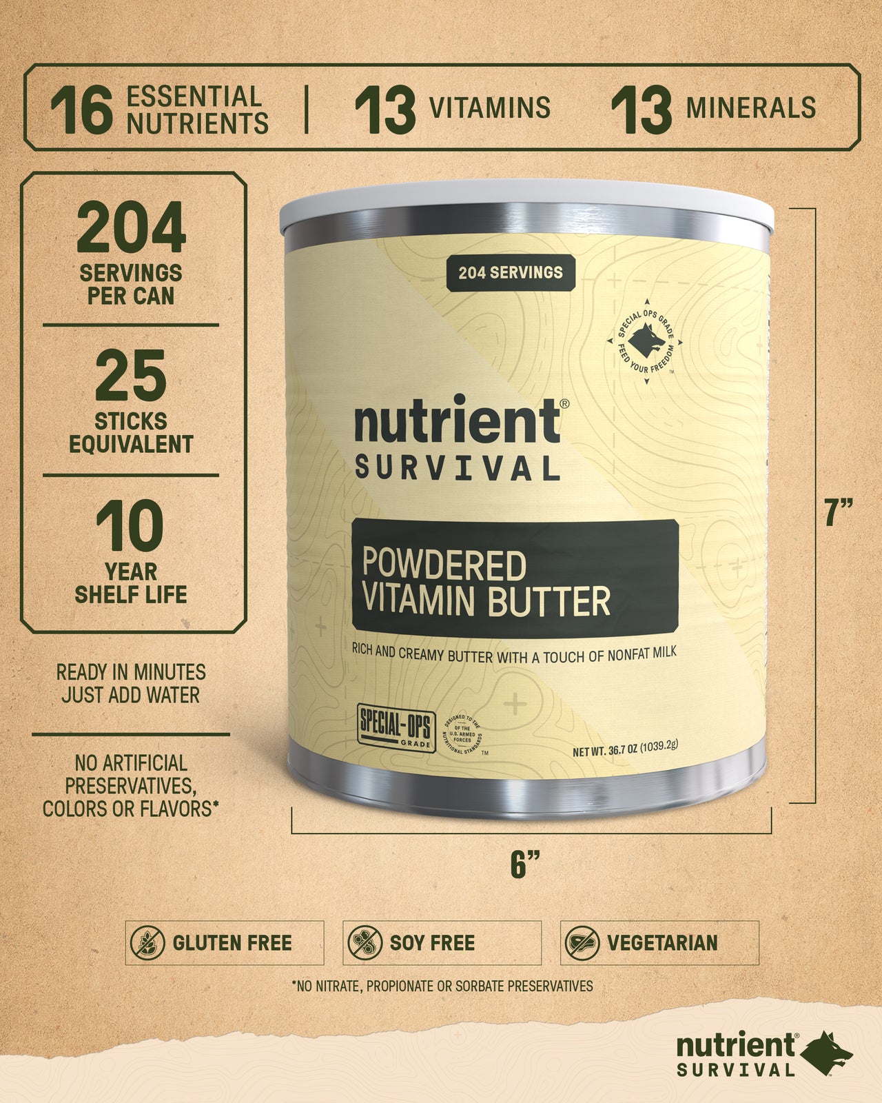 Powdered Vitamin Butter #10 Can