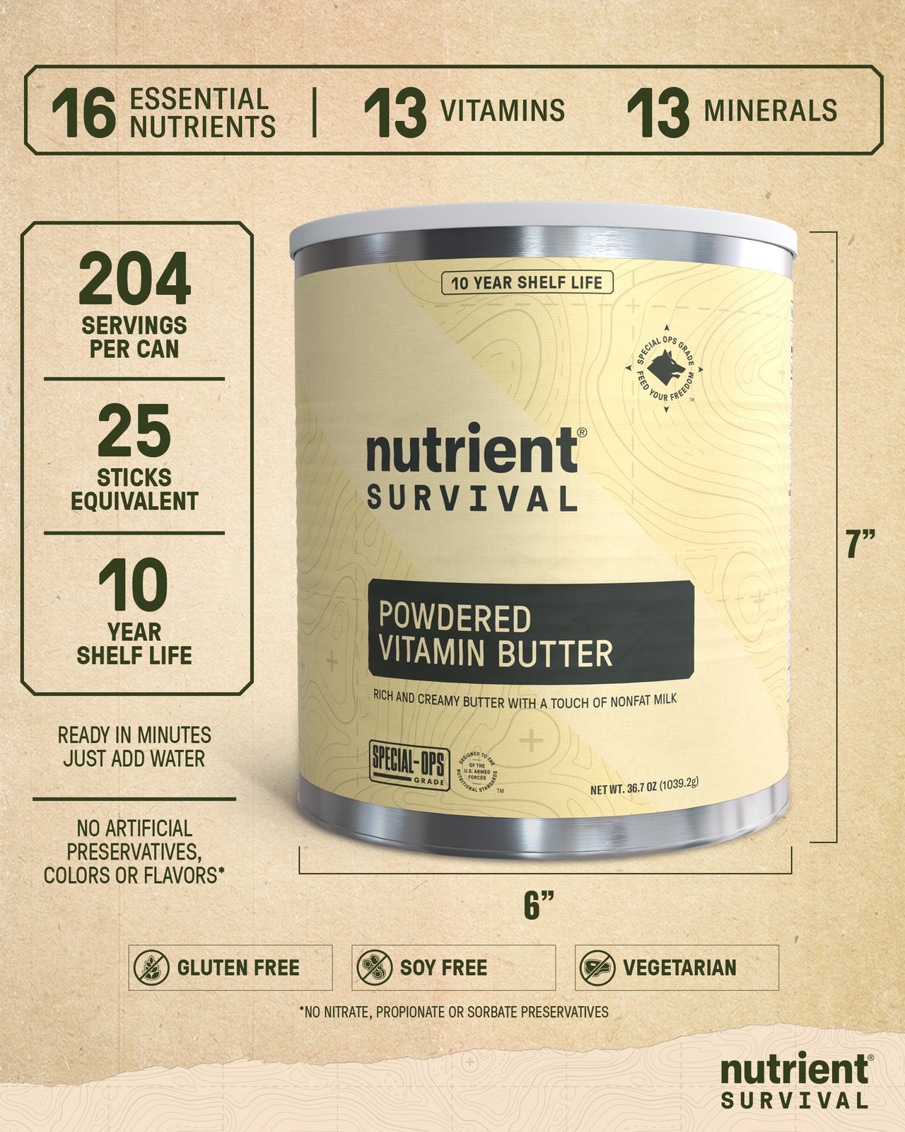 Powdered Vitamin Butter 6 Cans