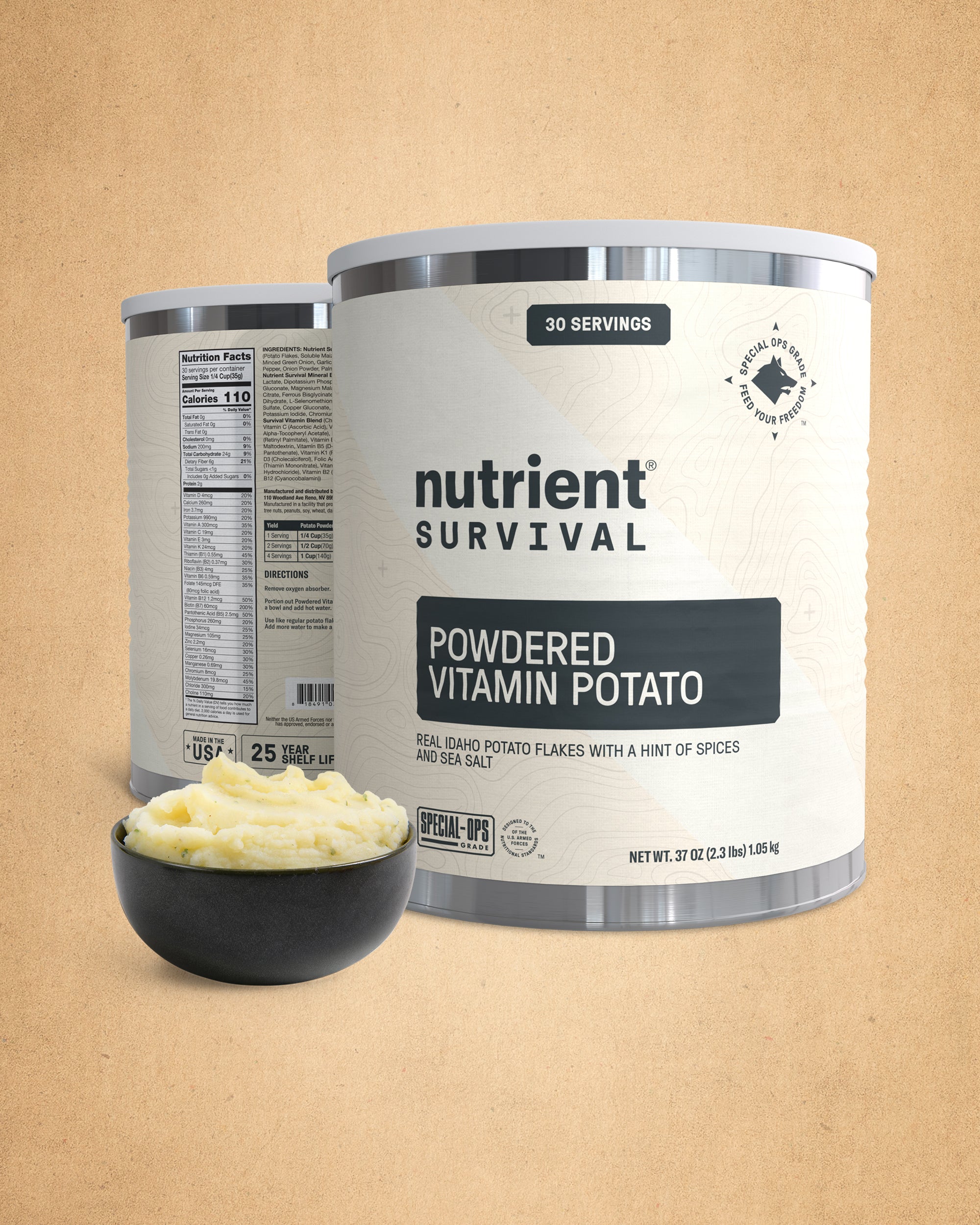 Powdered Vitamin Potato 10 Can Nutrient Survival