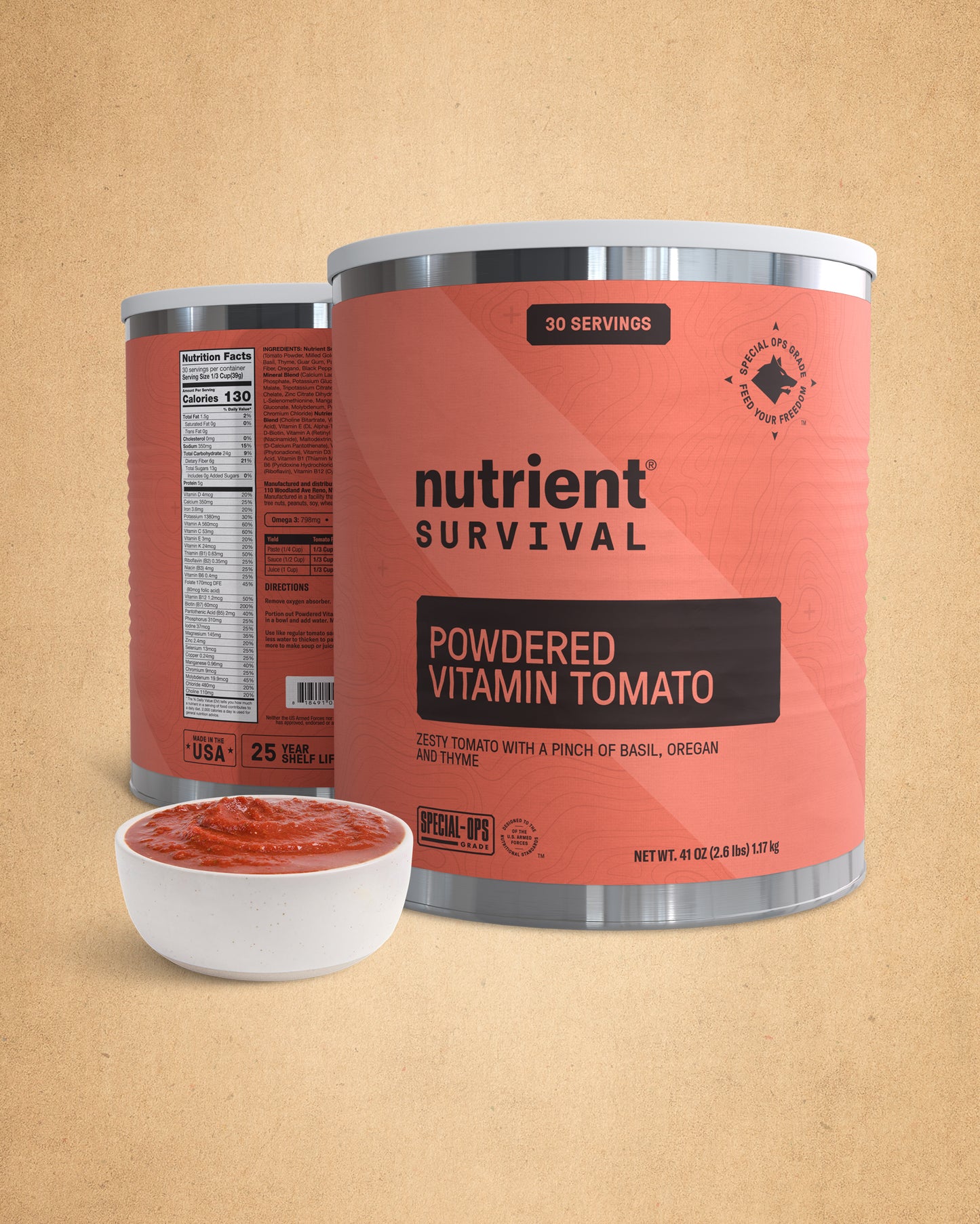 Powdered Vitamin Tomato #10 Can
