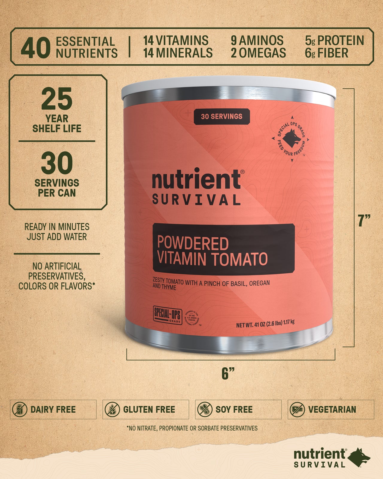 Powdered Vitamin Tomato #10 Can