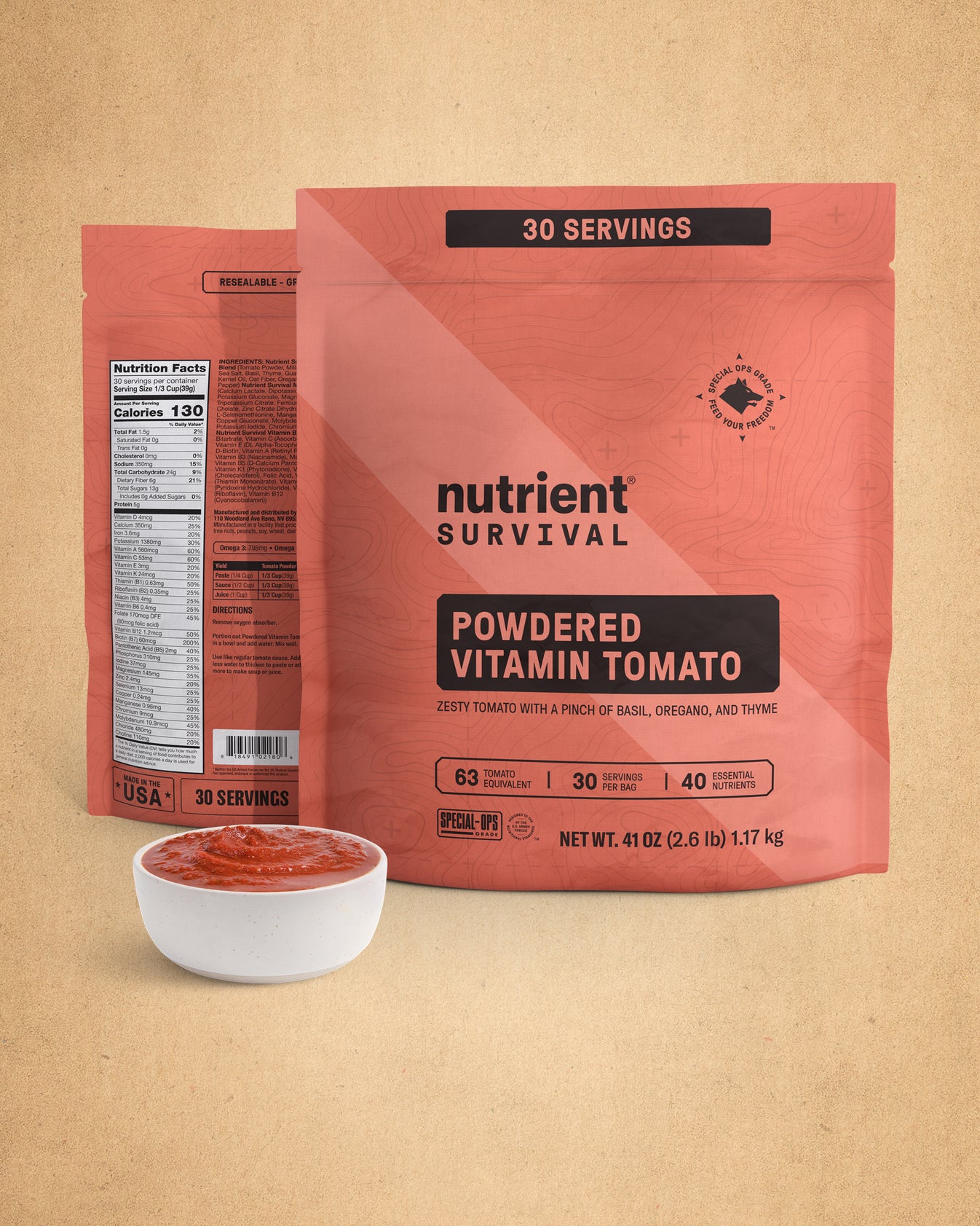 Powdered Vitamin Tomato Pantry Pack