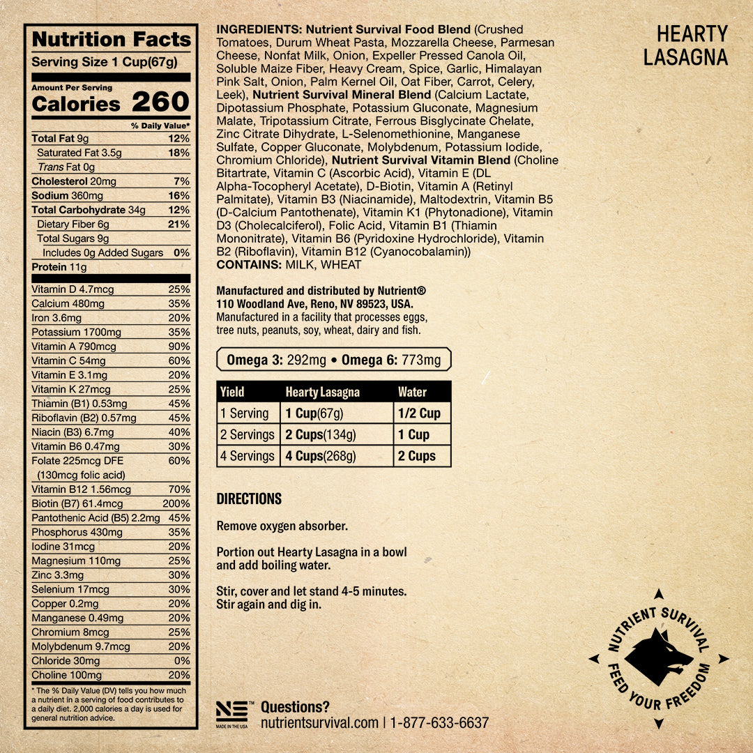 Hearty Lasagna Singles 5-Pack