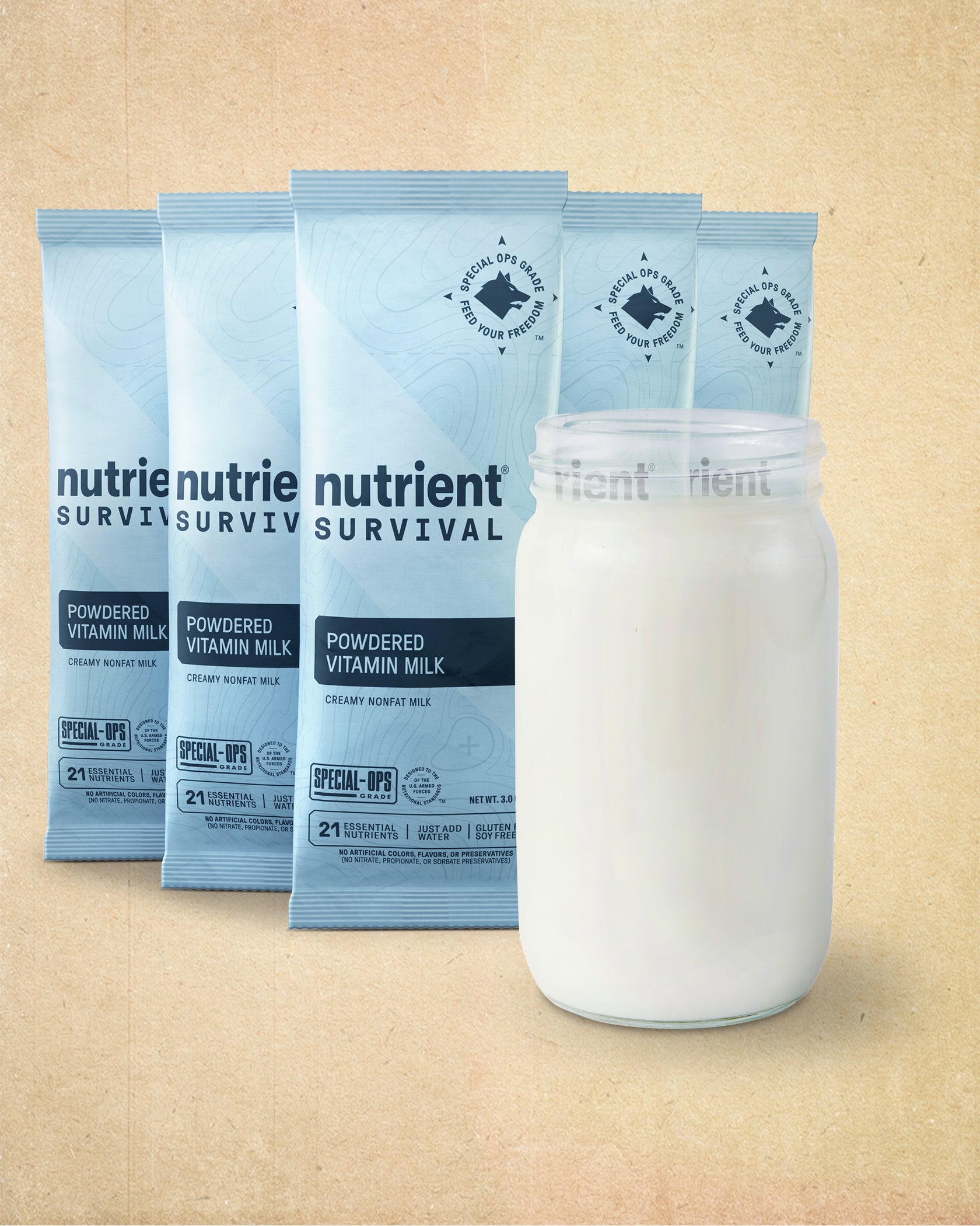 Powdered Vitamin Milk Singles 5Packs Nutrient Survival