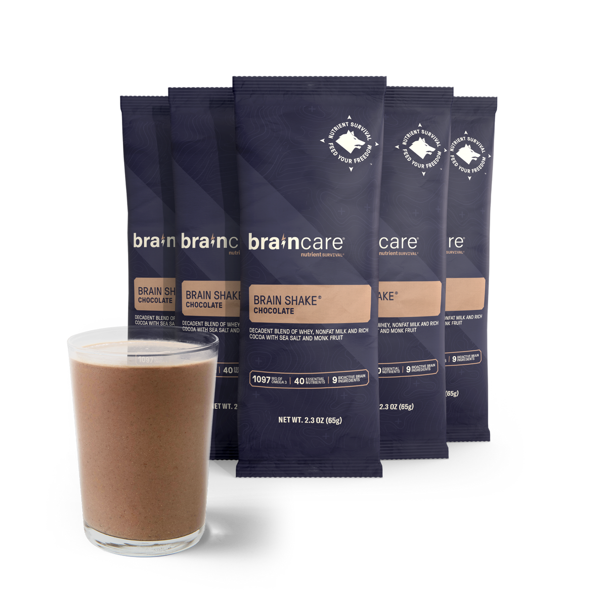The Brain Shake® Chocolate - Singles 5-Pack – Nutrient Survival
