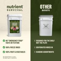 Freeze Dried Fruits and Vegetables Emergency Food Bucket