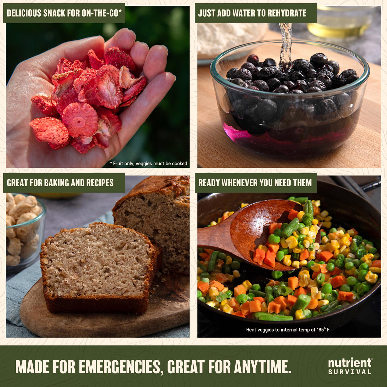 Fruits and Vegetables Emergency Food Bucket