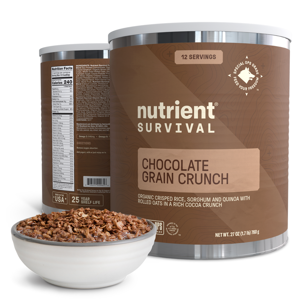 Chocolate Grain Crunch #10 Can