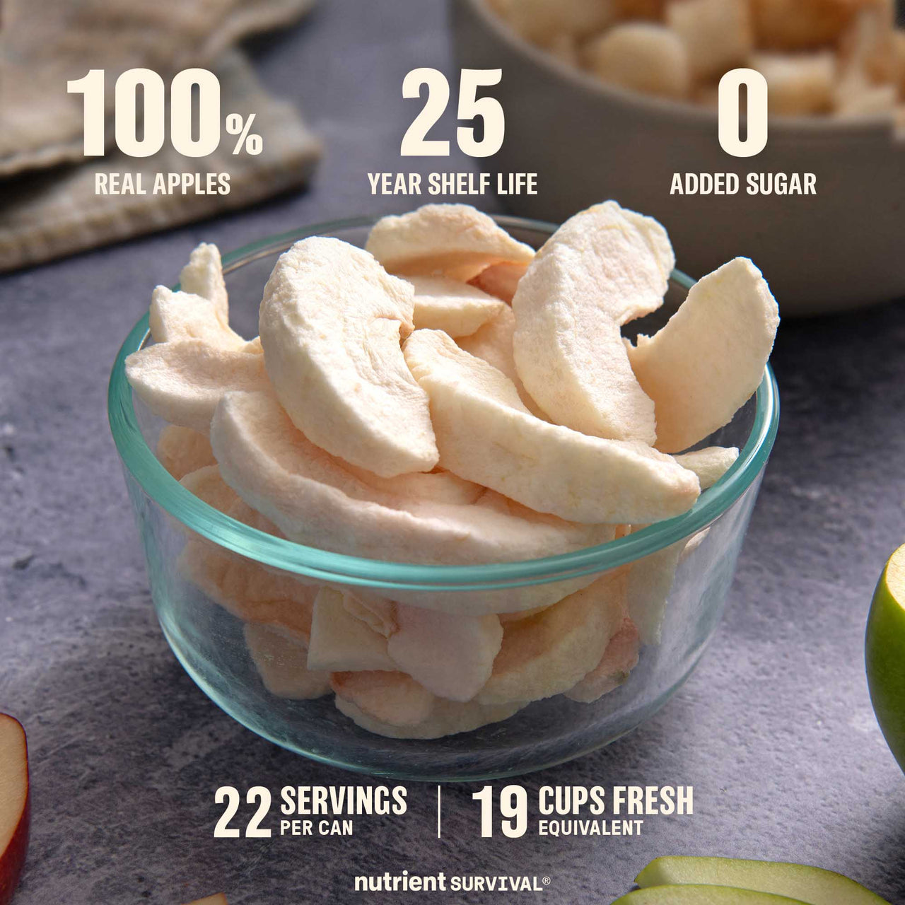 Freeze Dried Apple Slices 6 Cans
