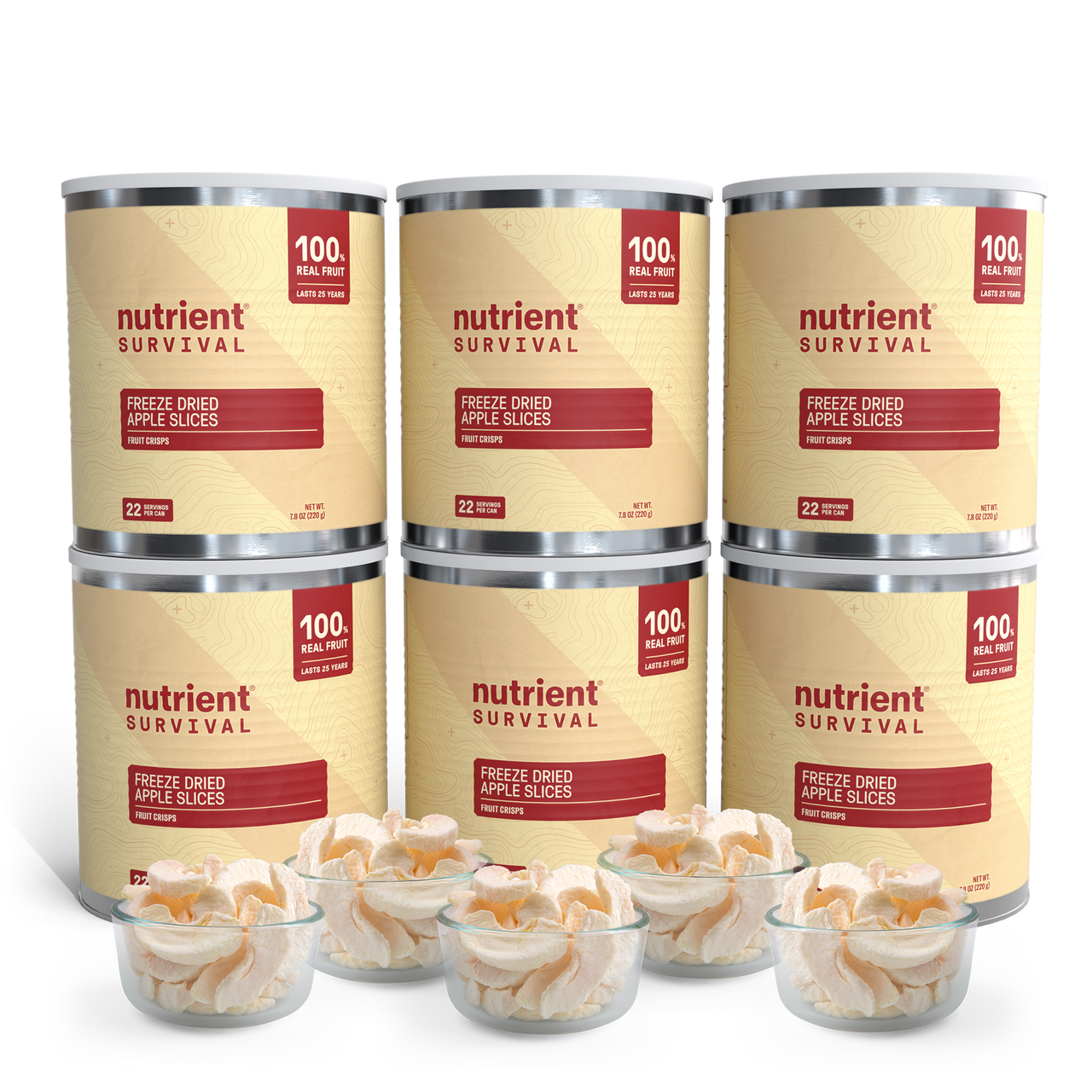 Freeze Dried Apple Slices 6 Cans