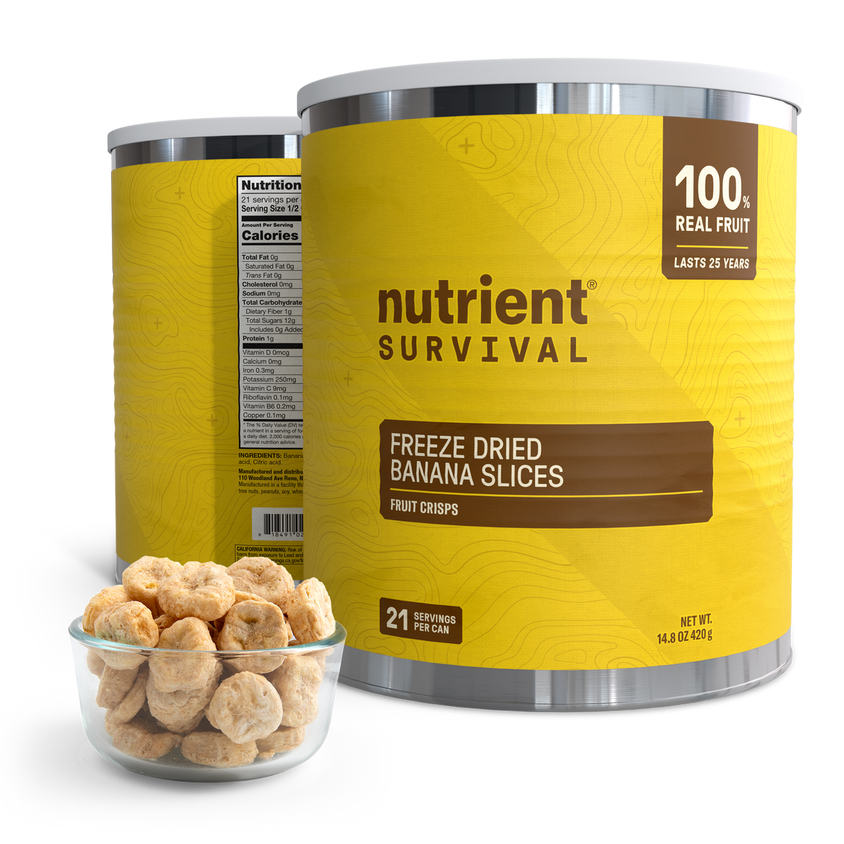 Freeze Dried Banana Slices #10 Can – Nutrient Survival