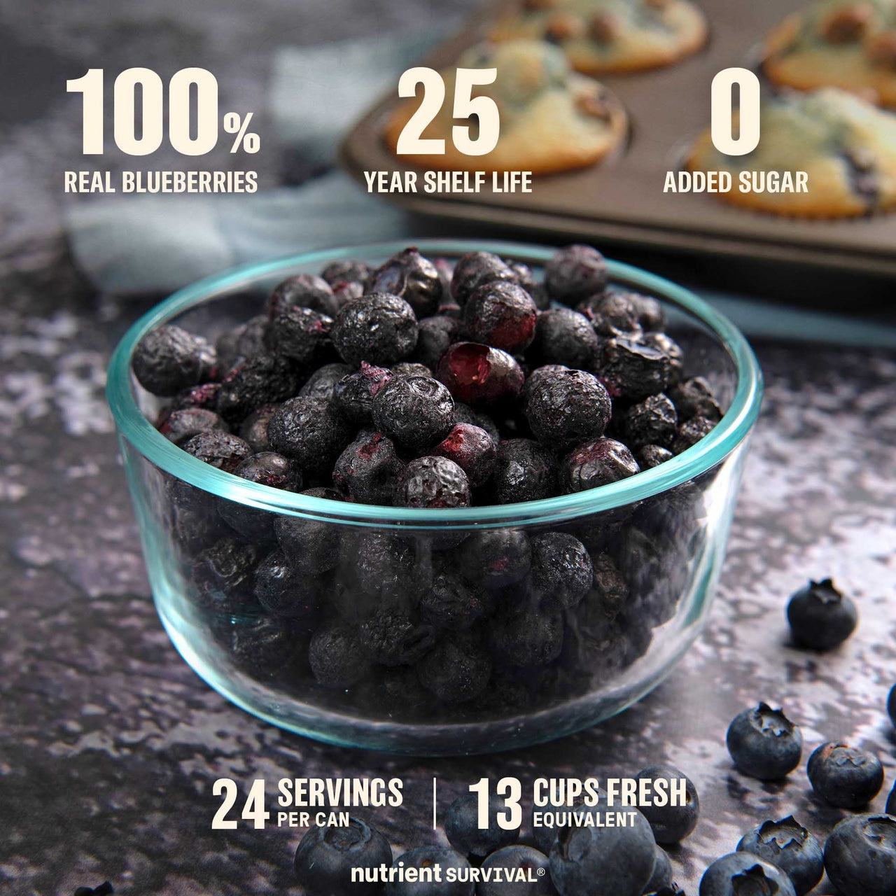 Freeze Dried Blueberries #10 Can – product photo 2