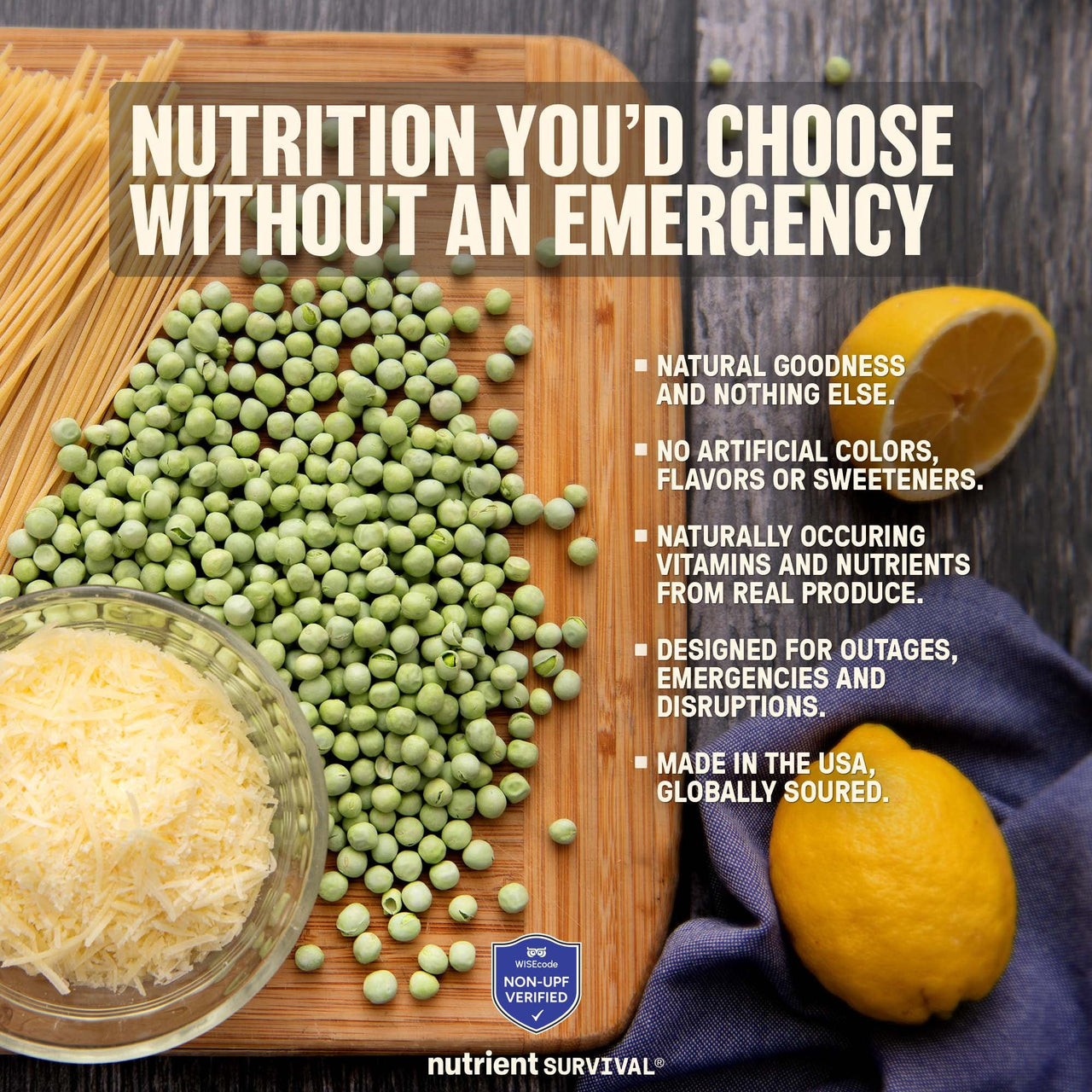 Freeze Dried Green Peas #10 Can – product photo 3