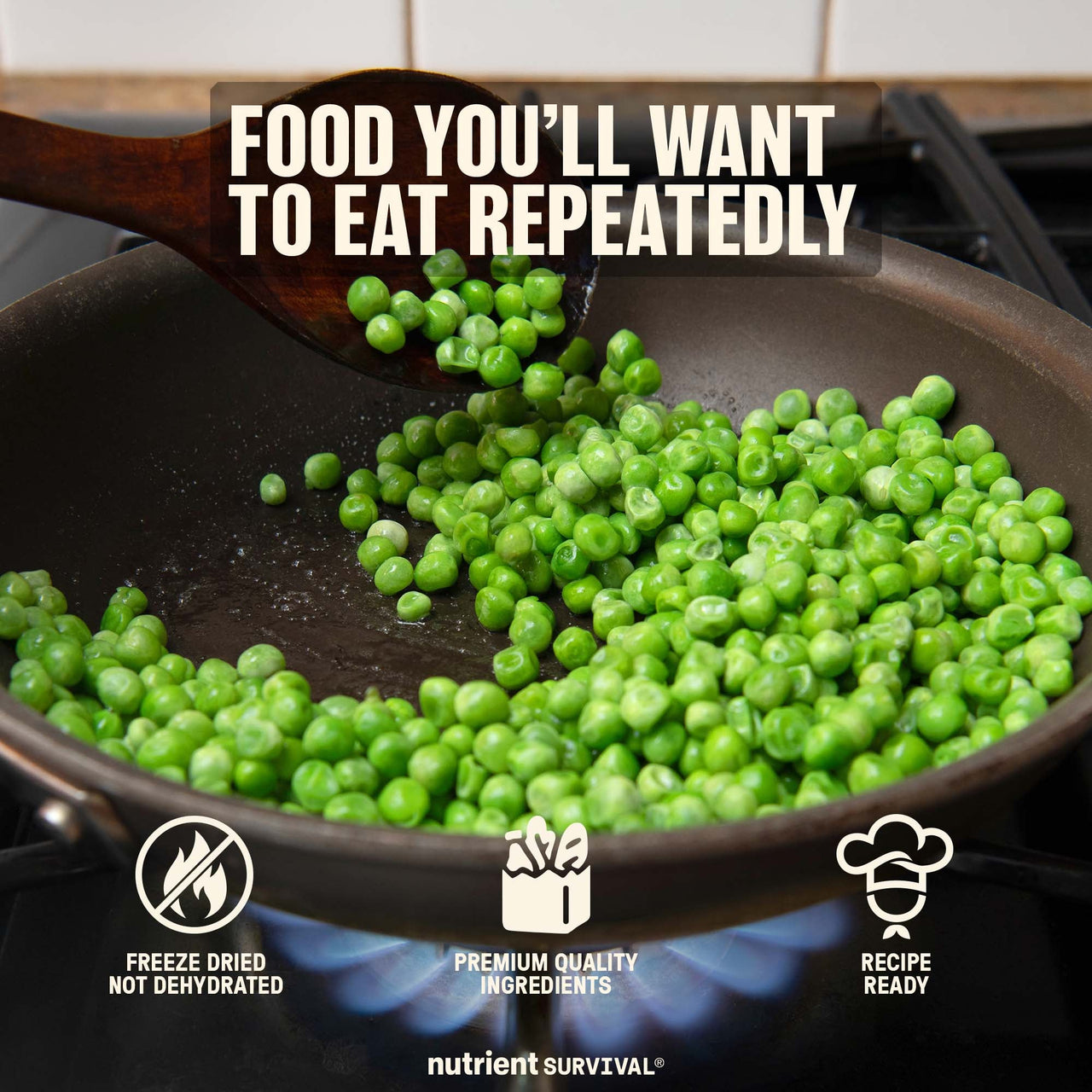 Freeze Dried Green Peas #10 Can – product photo 4