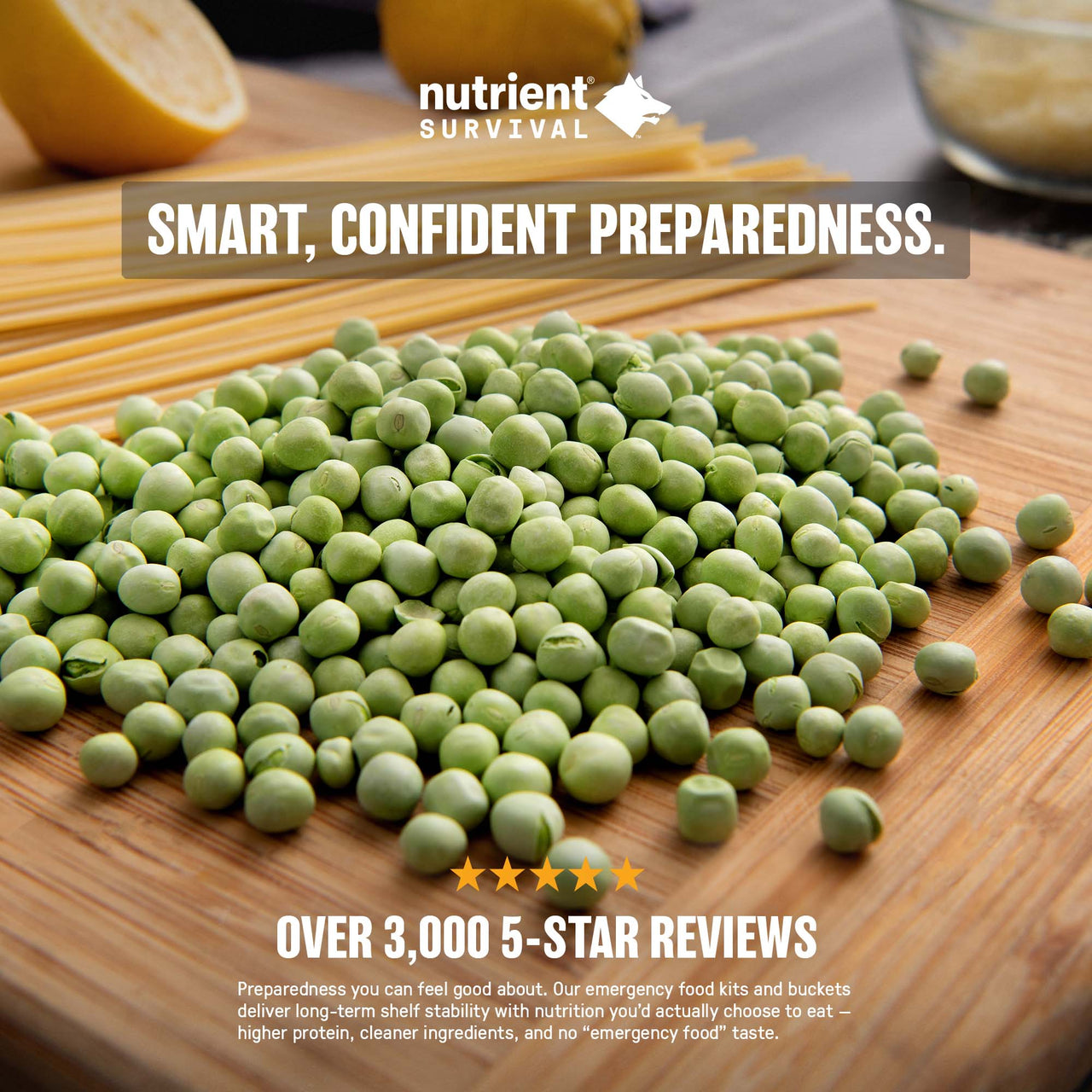 Freeze Dried Green Peas #10 Can