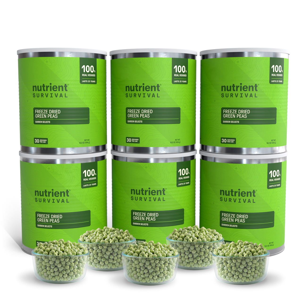 Freeze Dried Green Peas 6 Cans
