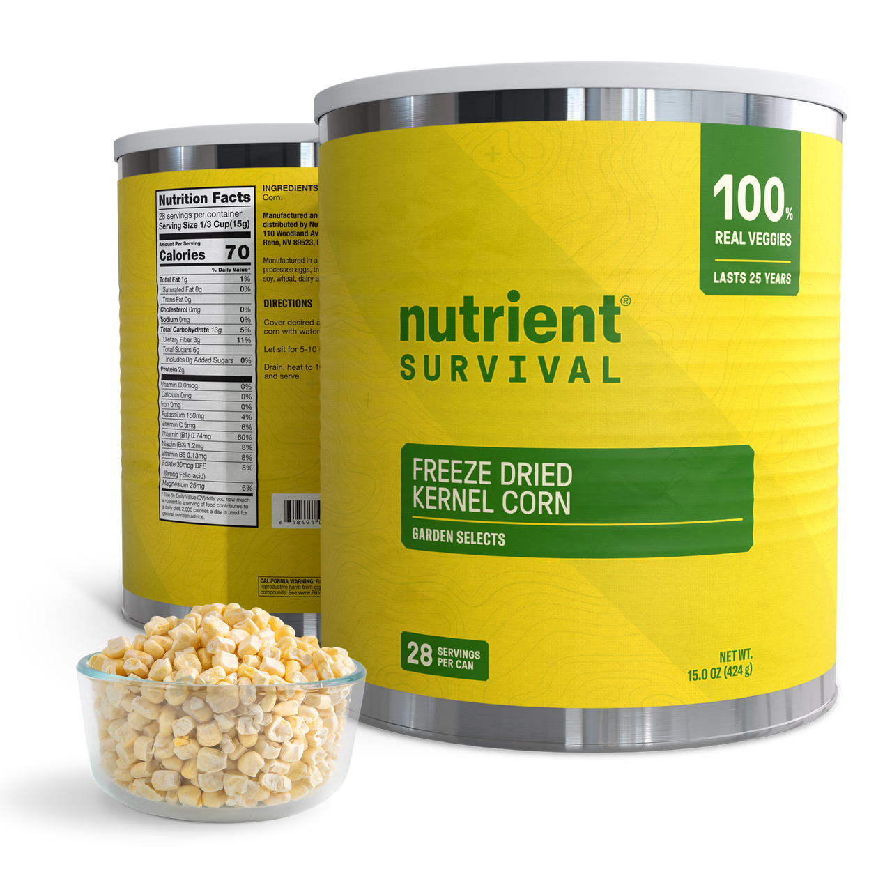 Freeze Dried Kernel Corn #10 Can