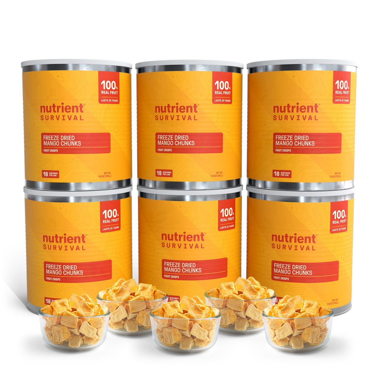 Freeze Dried Mango Chunks 6 Cans