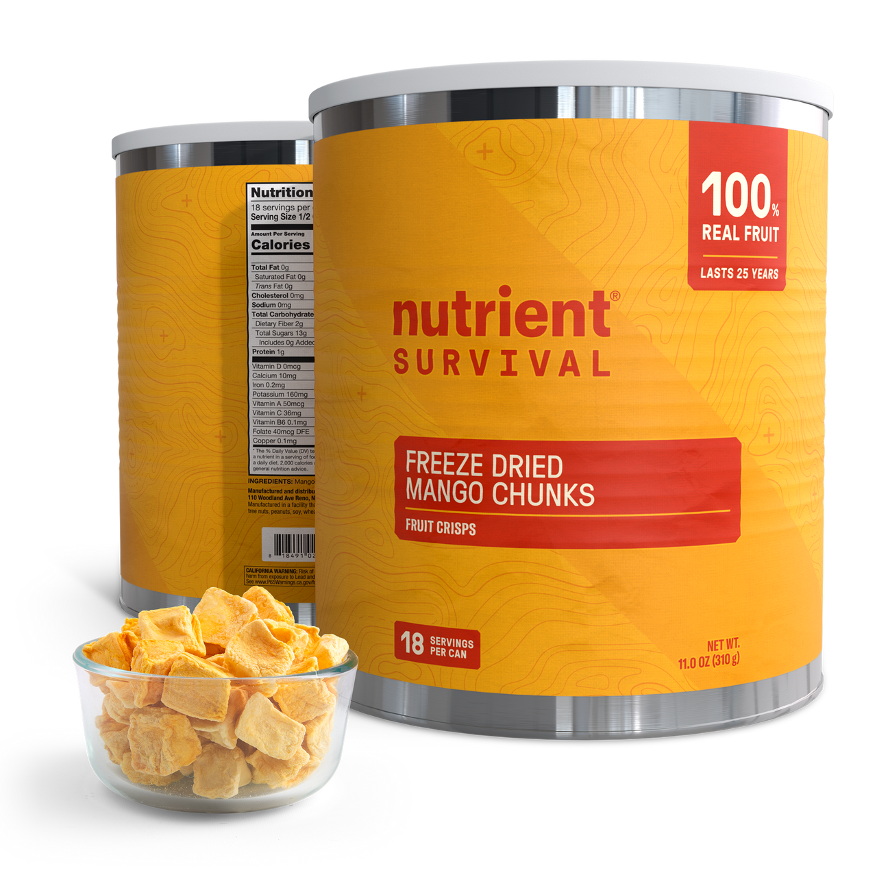 Freeze Dried Mango Chunks #10 Can
