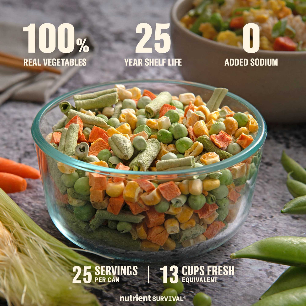 Freeze Dried Mixed Vegetables #10 Can – lifestyle photo 2