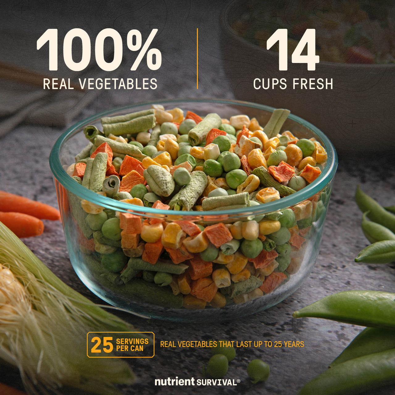 Freeze Dried Mixed Vegetables #10 Can