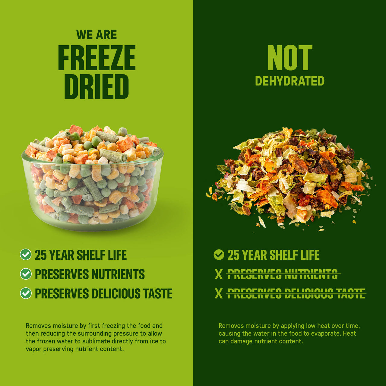 Freeze Dried Mixed Vegetables #10 Can