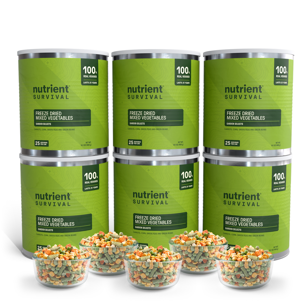 Freeze Dried Mixed Vegetables 6 Cans