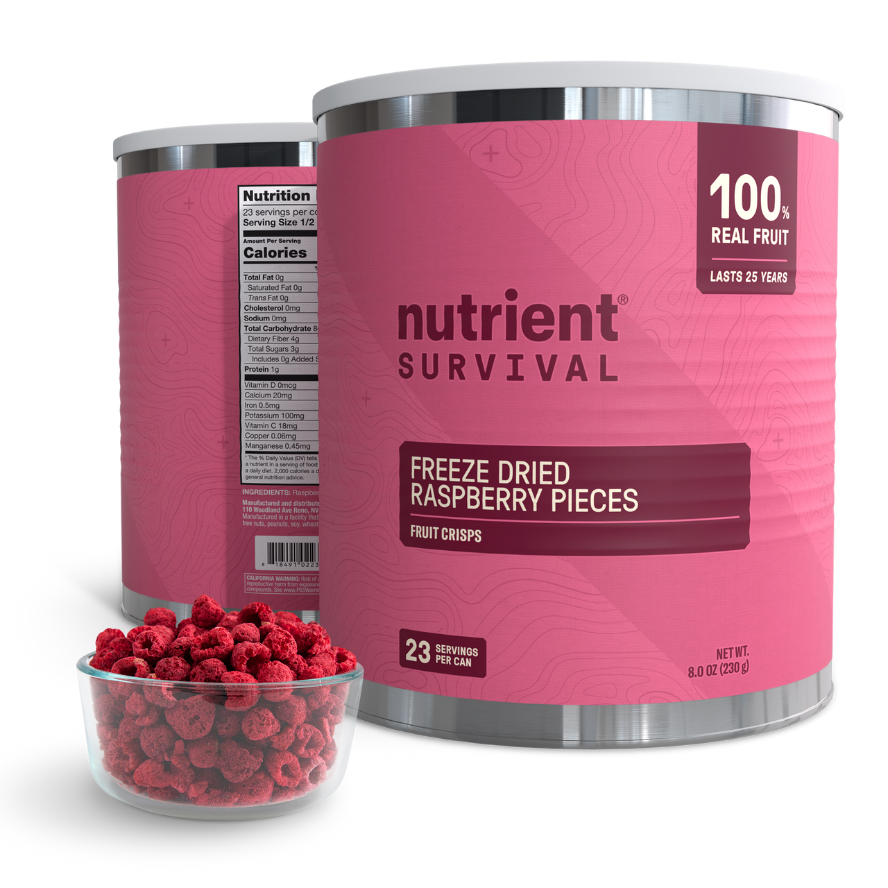 Freeze Dried Raspberry Pieces #10 Can