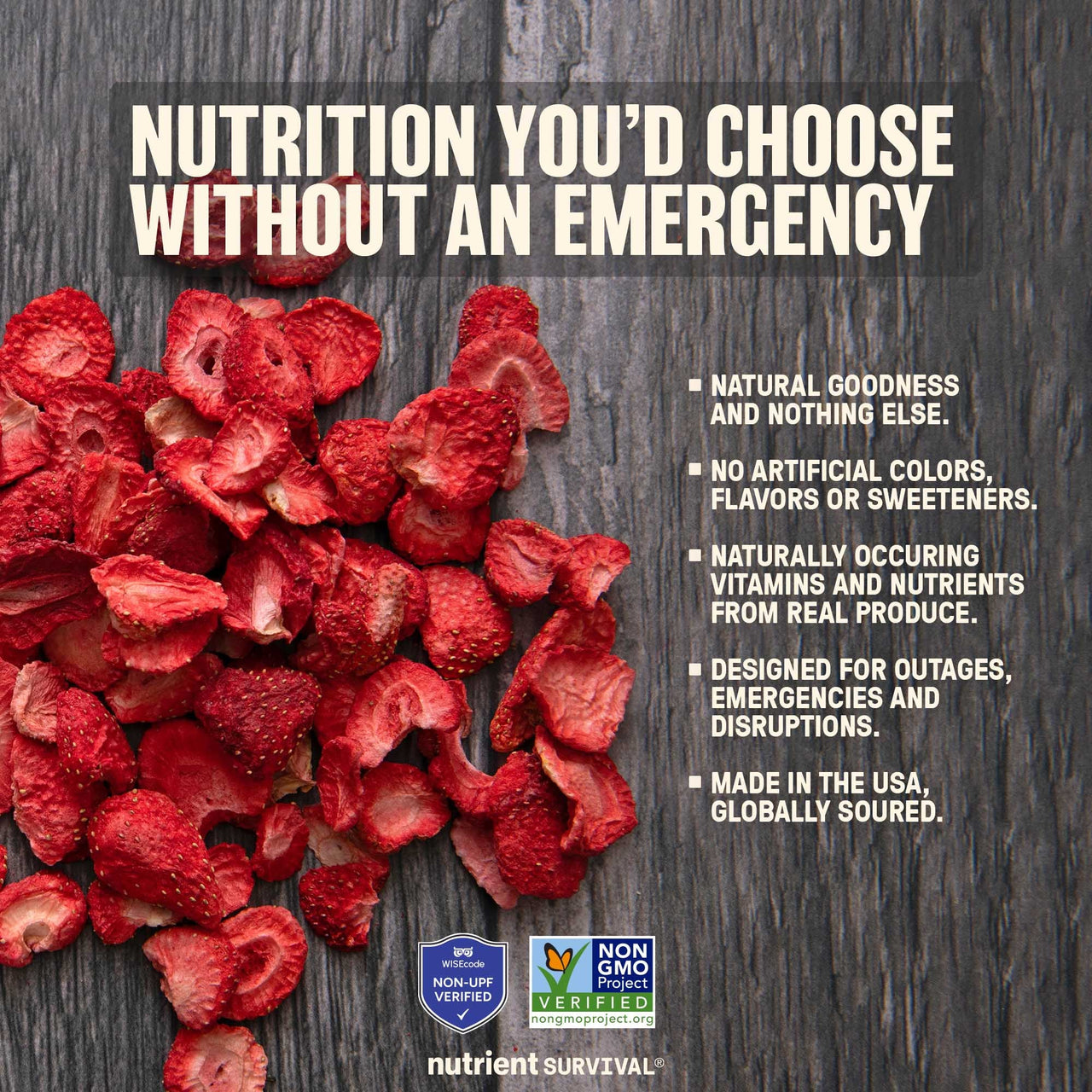 Freeze Dried Strawberry Slices #10 Can – product photo 3
