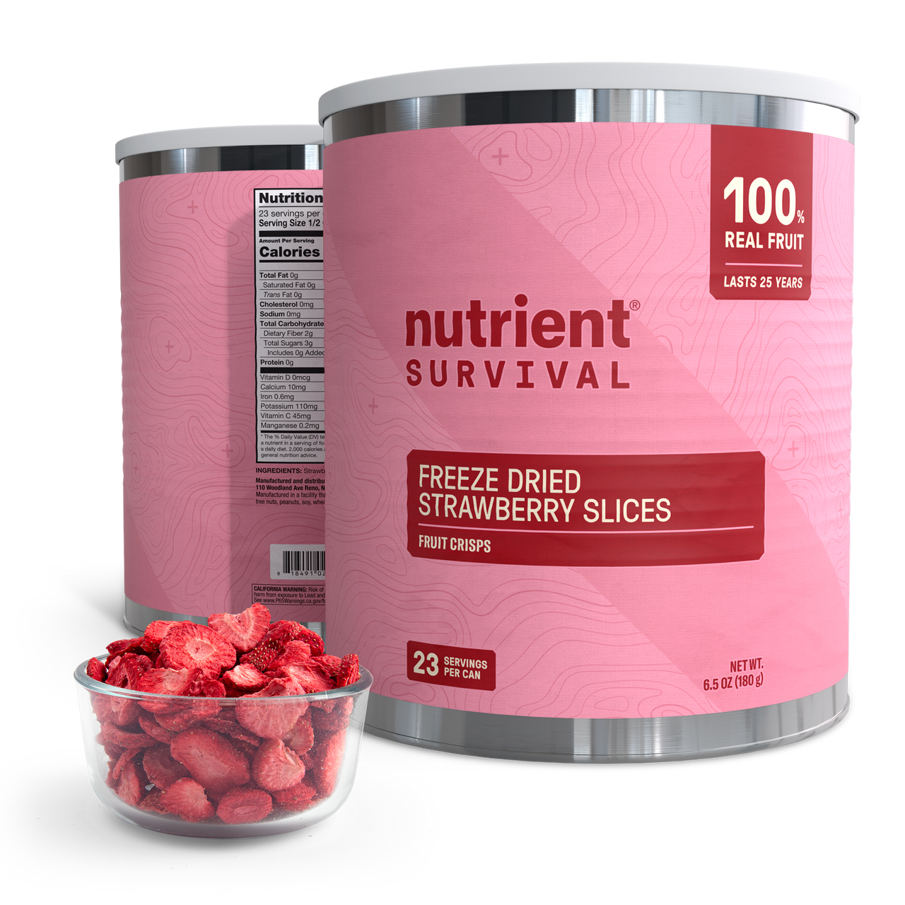 Freeze Dried Strawberry Slices #10 Can