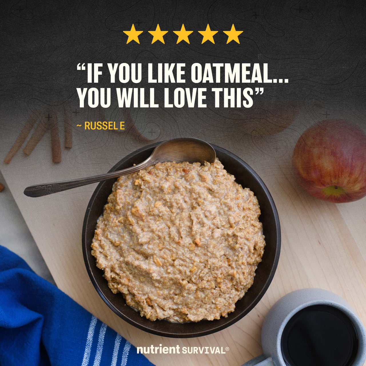 Hearty Apple Cinnamon Oatmeal #10 Can