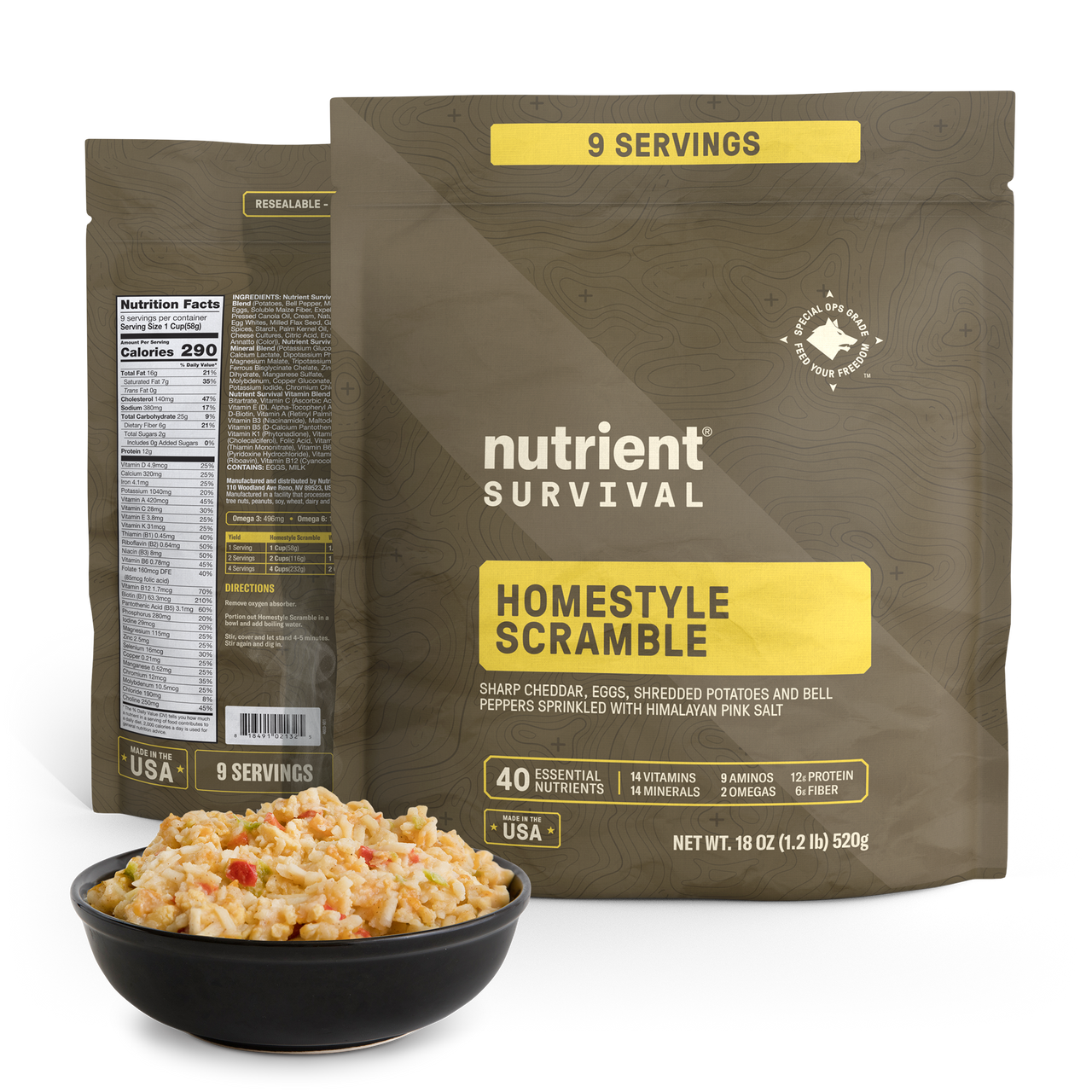 Homestyle Scramble Pantry Pack – storage shelf life