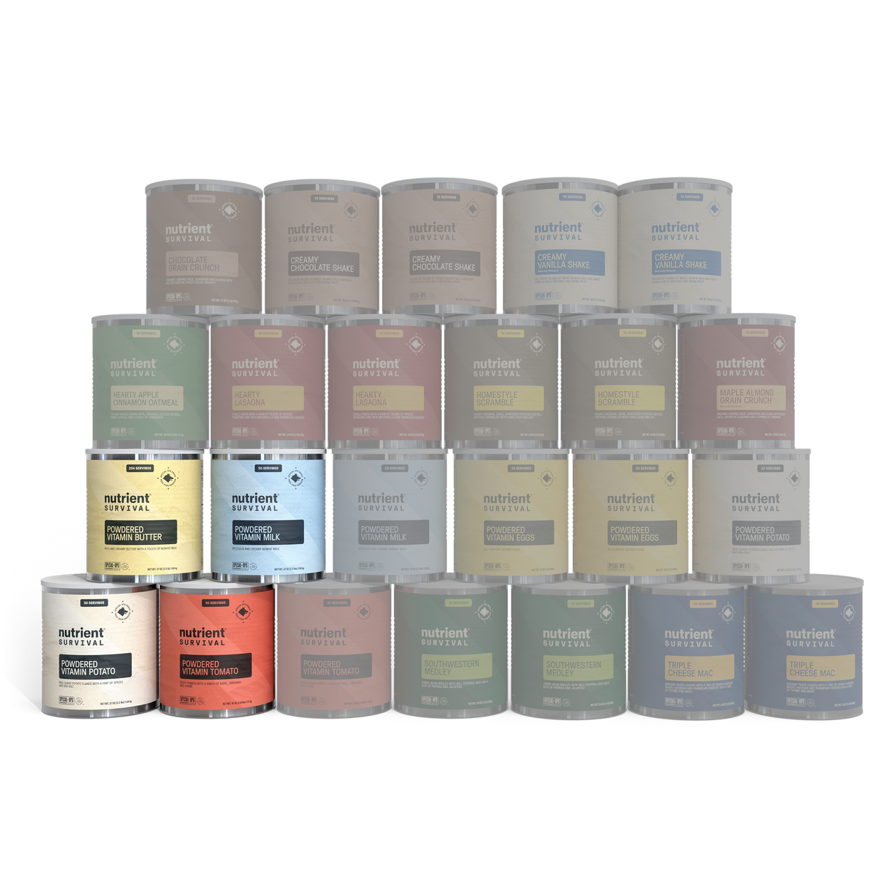 24 #10 Cans of Freeze Dried Food