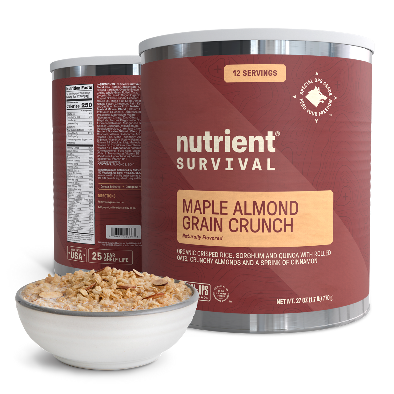 Maple Almond Grain Crunch #10 Can