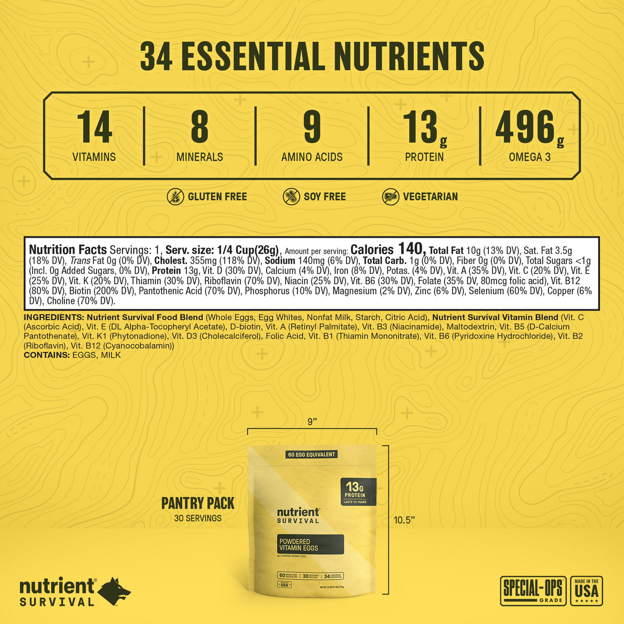 Powdered Vitamin Eggs Pantry Pack