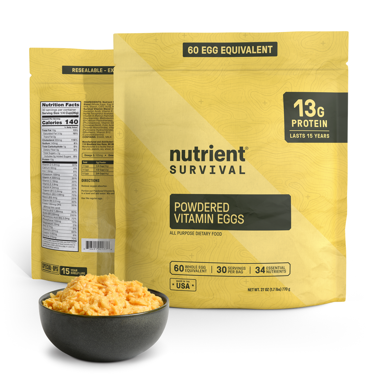 Powdered Vitamin Eggs Pantry Pack – Nutrient Survival